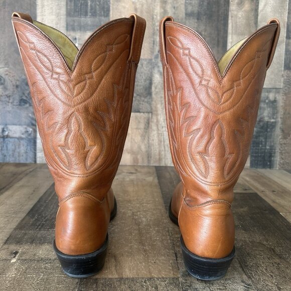 Nocona Round Toe Brown Western Cowboy Boots Mens 10.5 D - Picture 8 of 12